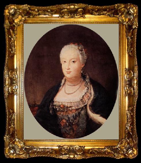 framed  Jacopo Amigoni Portrait of Barbara de Braganza, ta009-2